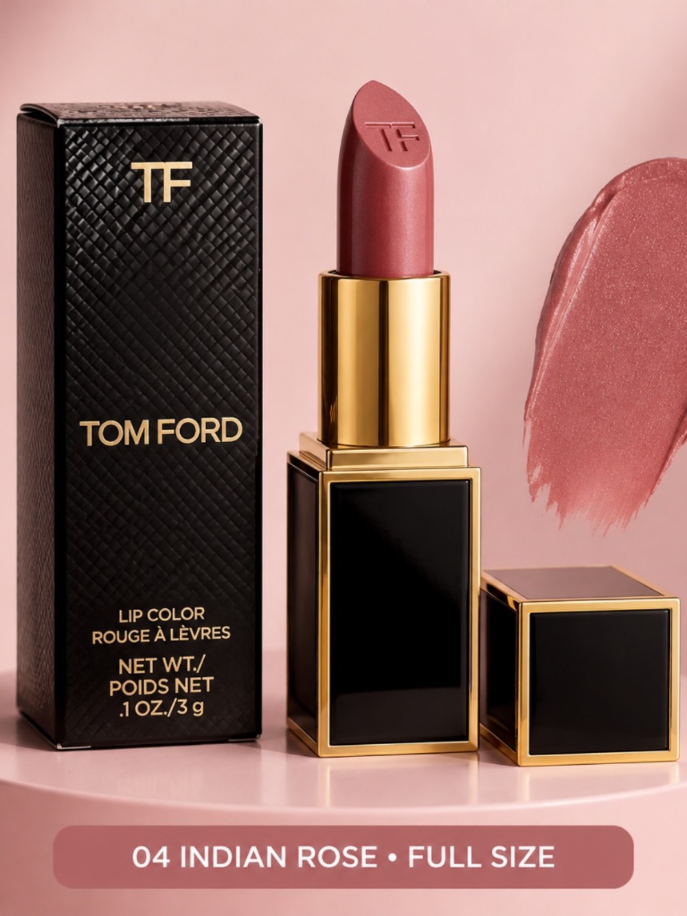 Tom Ford Lipstick 04 Indian Rose Full Size - Discontinued Color